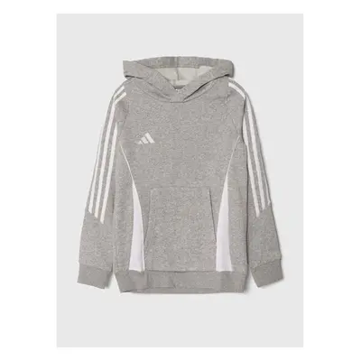 Dětská mikina adidas Performance TIRO24 SWHOODY šedá barva, s kapucí, 91546405