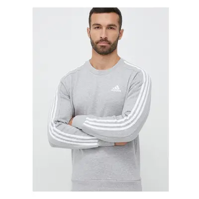 Bavlněná mikina adidas pánská, šedá barva, melanžová, IC9319 76811215