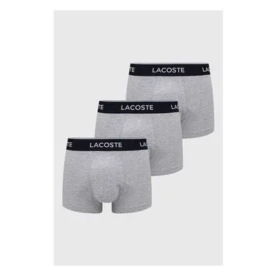 Boxerky Lacoste (3-pak) pánské, šedá barva, 5H3389-NUA 84020561