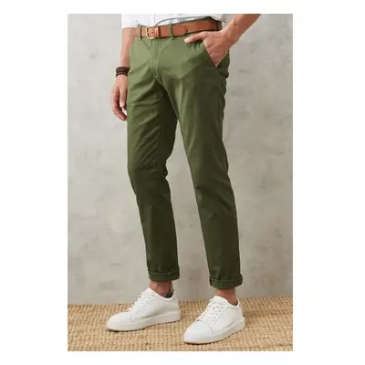 AC&Co / Altınyıldız Classics Pánské khaki úzké slim fit kalhoty chino 90426913