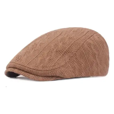 Pánský pletený baret Hnědá 80435751