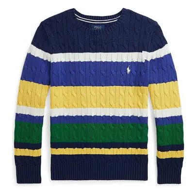 Dětský bavlněný svetr Polo Ralph Lauren zelená barva, lehký, 94306002