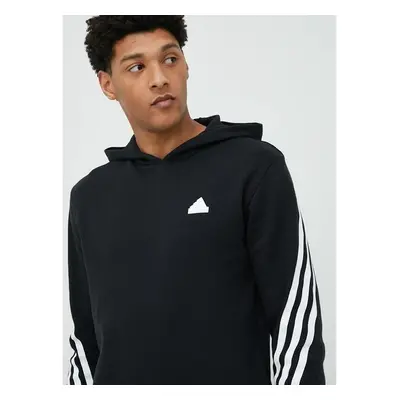 Mikina adidas pánská, černá barva, s kapucí, s potiskem 76555228