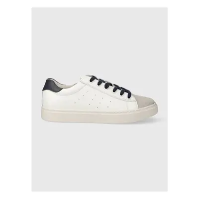 Dětské kožené sneakers boty Geox NASHIK bílá barva 89212091