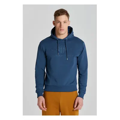 MIKINA GANT REG TONAL SHIELD HOODIE DUSTY BLUE SEA 89791854