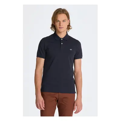 POLOKOŠILE GANT SLIM SHIELD SS PIQUE POLO EVENING BLUE 84605949