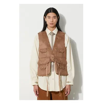 Vesta Engineered Garments Fowl Vest hnědá barva, 23F1C002.CT253 86992368