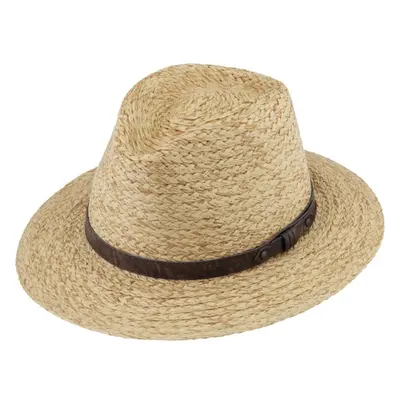 Unisex letní klasicky Fedora klobouk - od Fiebig s koženým paskem 90796645