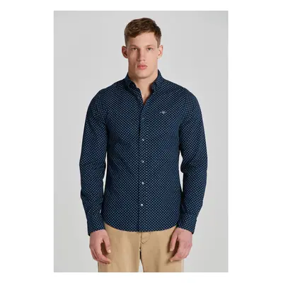 KOŠILE GANT SLIM MICRO PRINT SHIRT MARINE 91537730