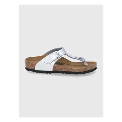 Dětské žabky Birkenstock stříbrná barva 66172317