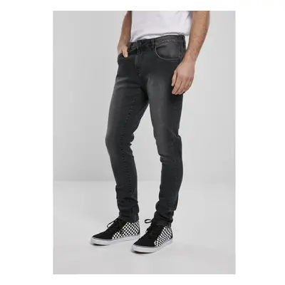 Pánské džíny Urban Classics Slim Fit Zip Jeans - černé 53190508