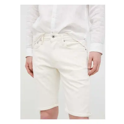 Džínové šortky Pepe Jeans Stanley Short pánské, béžová barva 69274002