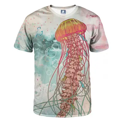 Aloha From Deer Jellyfish T-Shirt TSH AFD443 Červená barva 77024135