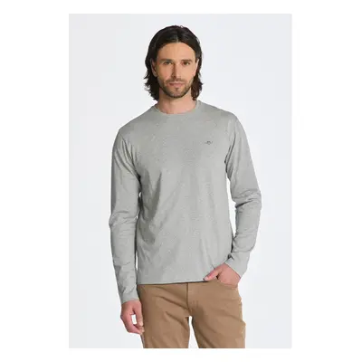 TRIČKO GANT REG SHIELD LS T-SHIRT GREY MELANGE 84606009