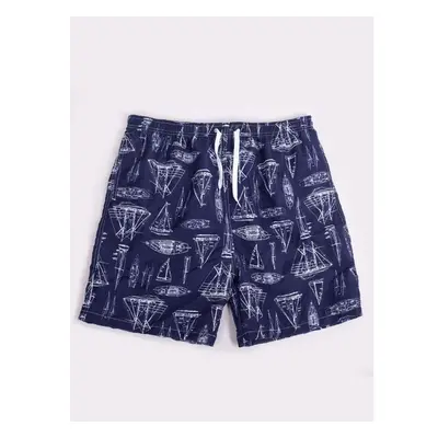 Yoclub Kidss Swimsuits Boys Beach Shorts P1 Navy Blue 91101511