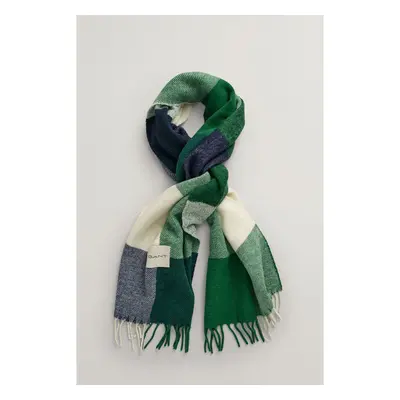 ŠÁLA GANT CHECKED WOVEN SCARF FOREST GREEN 87430322