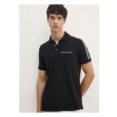 Polo tričko Armani Exchange černá barva, s aplikací, 8NZFSG ZJ81Z 95060438