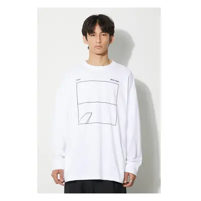 Bavlněné tričko s dlouhým rukávem Undercover Sweatshirt bílá barva, s 87665547