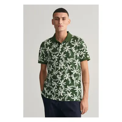 POLOKOŠILE GANT PALM LEI PRINT SS POLO PINE GREEN 90512448