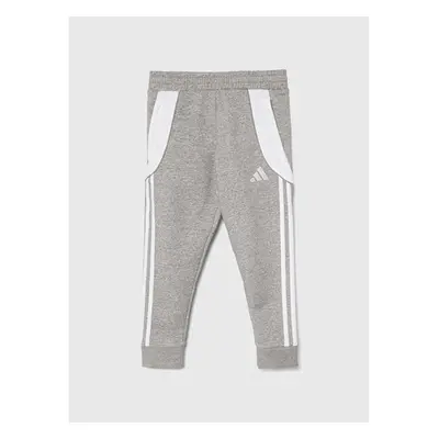 Dětské tepláky adidas Performance TIRO24 SWPNTY šedá barva, melanžové 91546758