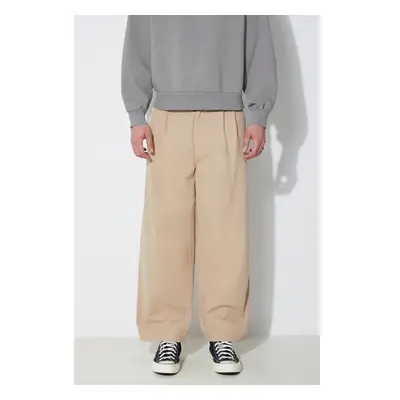 Bavlněné kalhoty Carhartt WIP Colston Pant béžová barva, jednoduché, 91783056