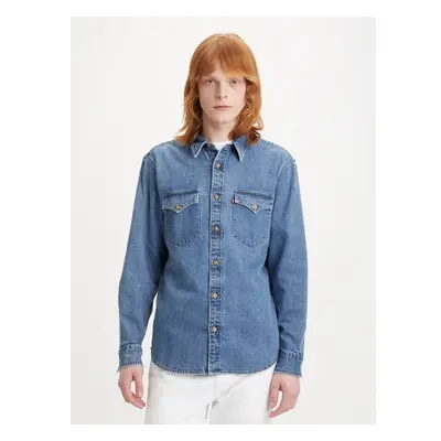 Levis Modrá pánská džínová košile Levis Western - Pánské 91326504