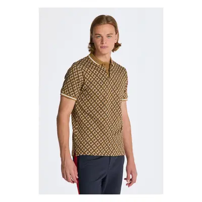 POLOKOŠILE GANT JACQUARD SS POLO MUSTARD BEIGE 84606462