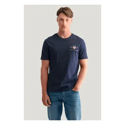 TRIČKO GANT REG ARCHIVE SHIELD EMB SS T-SHIRT EVENING BLUE 84605969