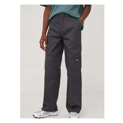 Kalhoty Dickies pánské, šedá barva, jednoduché 69406164