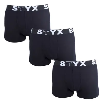 3PACK pánské boxerky Styx sportovní guma nadrozměr černé (3R960) 4 89297126