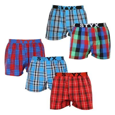 5PACK pánské trenky Styx sportovní guma vícebarevné (5B093120) 91416173