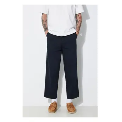 Bavlněné kalhoty Fred Perry Straight Leg Twill Trouser tmavomodrá 91965582