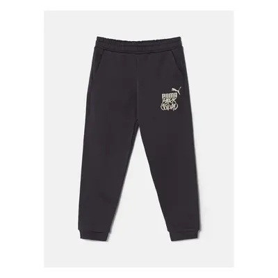 Dětské tepláky Puma ESS+ MID 90s Sweatpants šedá barva, s potiskem, 95882324