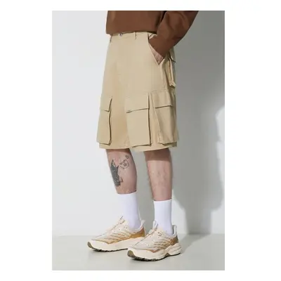 Bavlněné šortky Represent Baggy Cotton Cargo Short béžová barva, 90397993