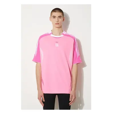 Tričko adidas Originals adidas x NTS Radio Jersey 2 růžová barva, 94874608