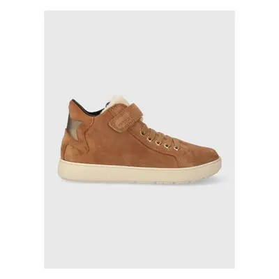 Dětské semišové sneakers boty Geox J36HYC 022BH J THELEVEN WPF hnědá 85107780