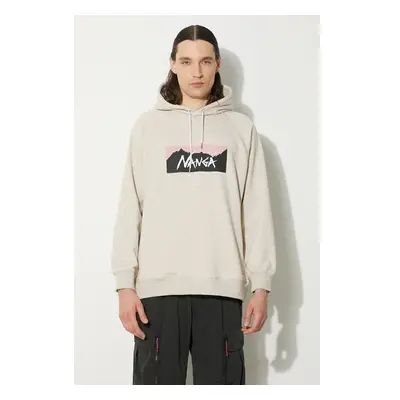 Mikina Nanga Eco Hybrid Box Logo Sweat Hoodie pánská, béžová barva, s 92902975