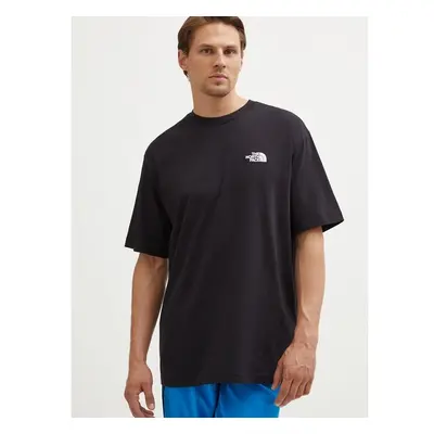 Bavlněné tričko The North Face M S/S Essential Oversize Tee černá 91545834