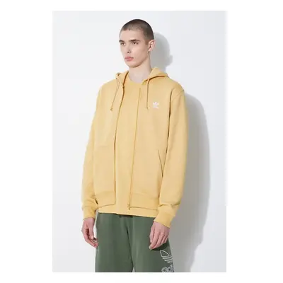 Mikina adidas Originals pánská, žlutá barva, s kapucí, hladká, IR7834 91783134