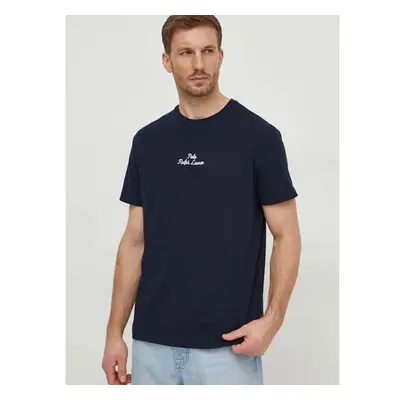 Bavlněné tričko Polo Ralph Lauren tmavomodrá barva, 710936585 89035710