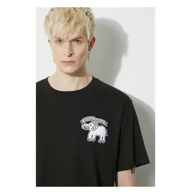 Bavlněné tričko Kenzo Elephant Flag Classic T-Shirt černá barva, s 91076211