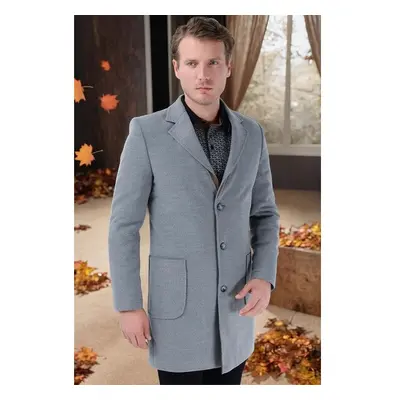 PLT8384 DEWBERRY MENS COAT-STRAIGHT GREY 89413563