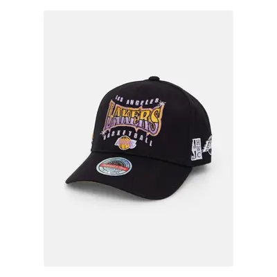 Čepice s vlněnou směsí Mitchell&Ness Los Angeles Lakers černá barva, s 95881965