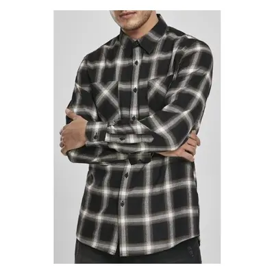 Košile Urban Classics Checked Flanell Shirt 6 - black/white 62221914