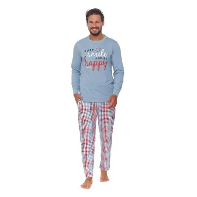 DN Nightwear Pánské pyžamo Flow modré smile 72700878