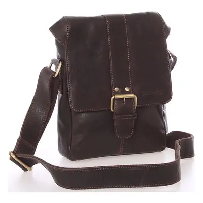 Střední pánská kožená crossbody brašna hnědá - SendiDesign Lysander 25479762