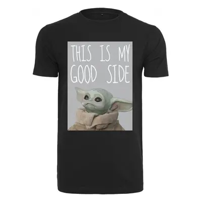 URBAN CLASSICS Tričko Star Wars Baby Yoda Good Side Tee - black 66048232