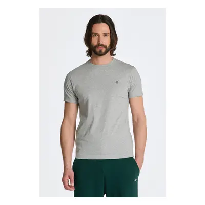 TRIČKO GANT SLIM SHIELD SS T-SHIRT GREY MELANGE 84605851