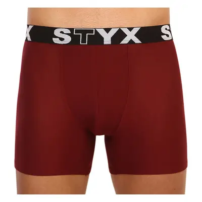 Pánské boxerky Styx long sportovní guma vínové (U1060) 45538884