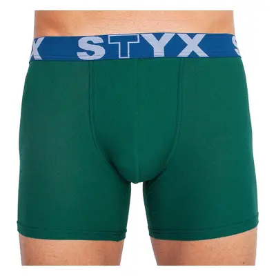 Pánské boxerky Styx long sportovní guma tmavě zelené (U1066) 51598565